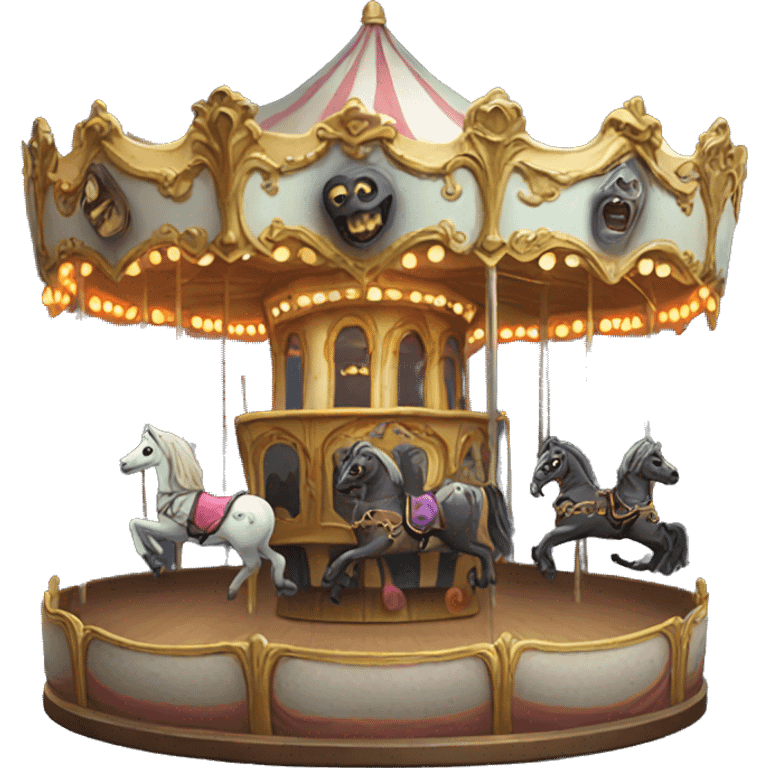 Haunted carousel eerie  emoji