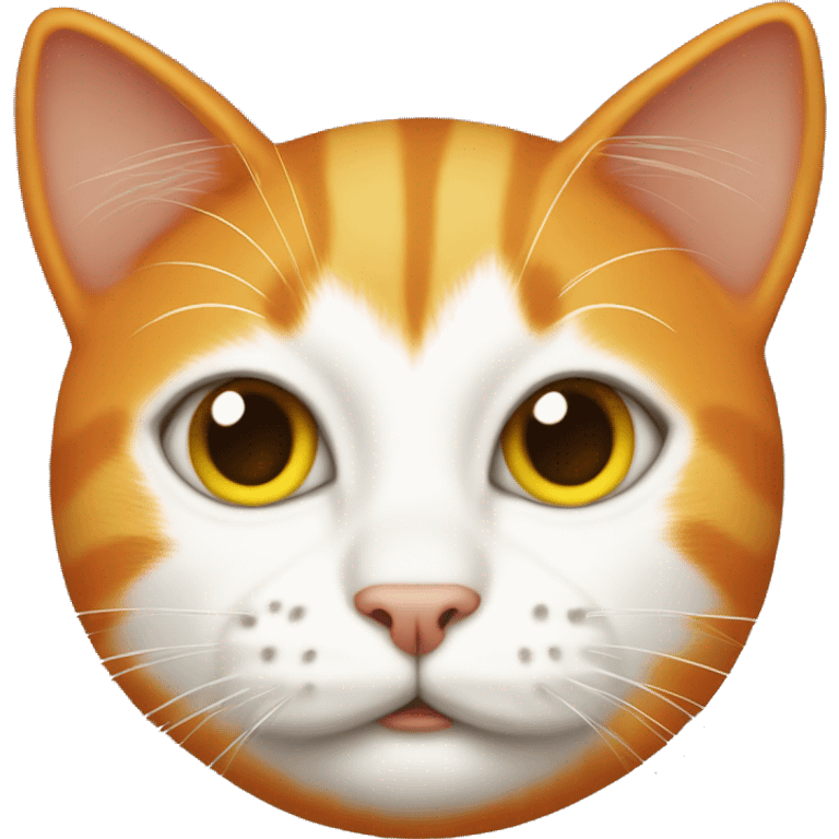 dumb orange cat, scenemo style 2000s emoji