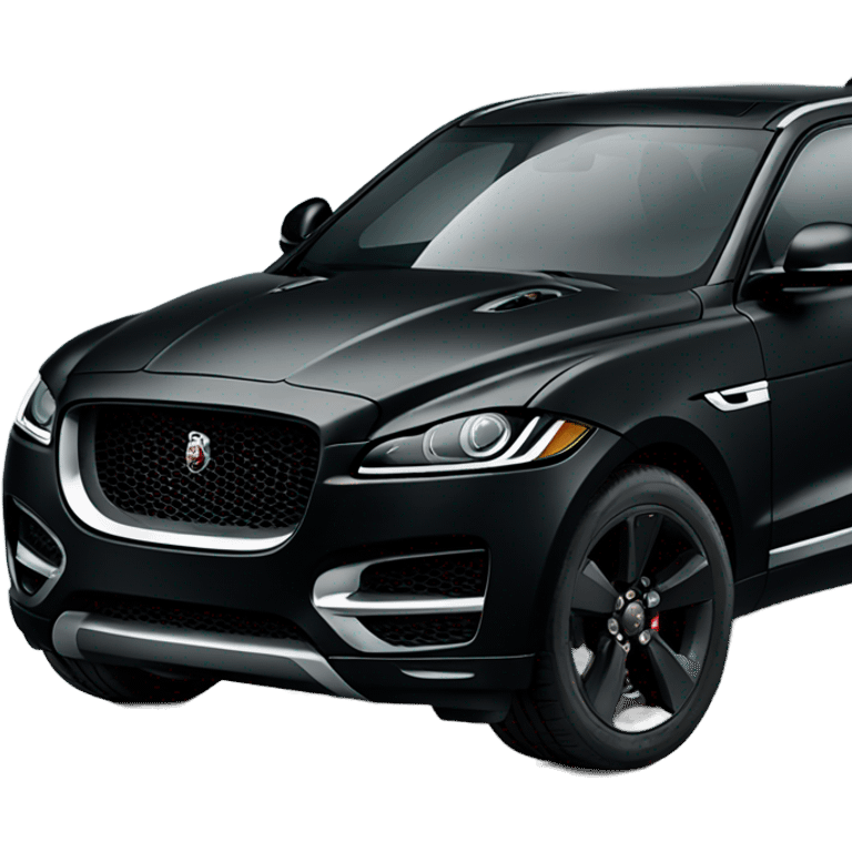 Matte black Jaguar suv  emoji