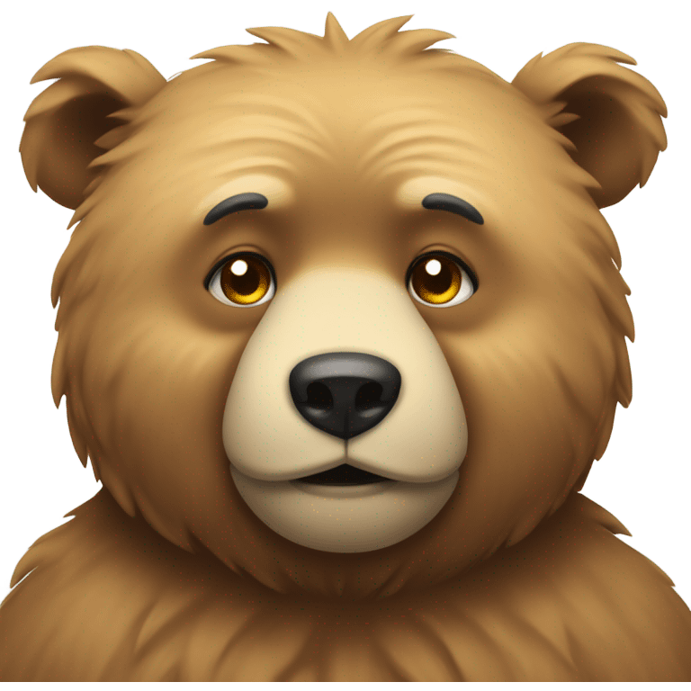 Smug bear emoji