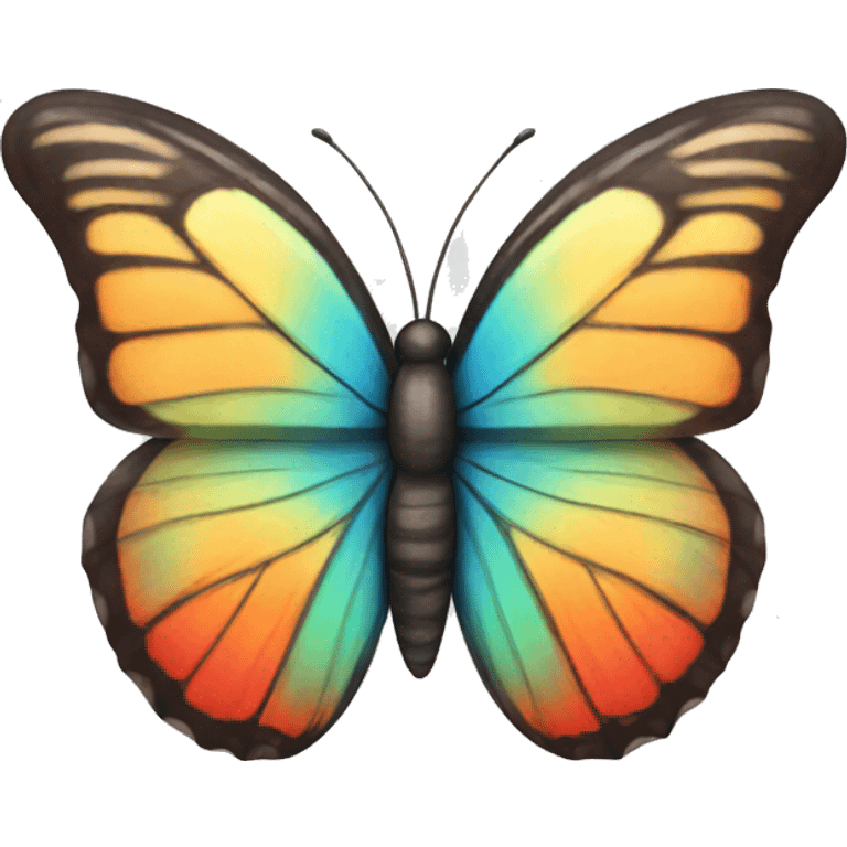 Colorful butterfly emoji