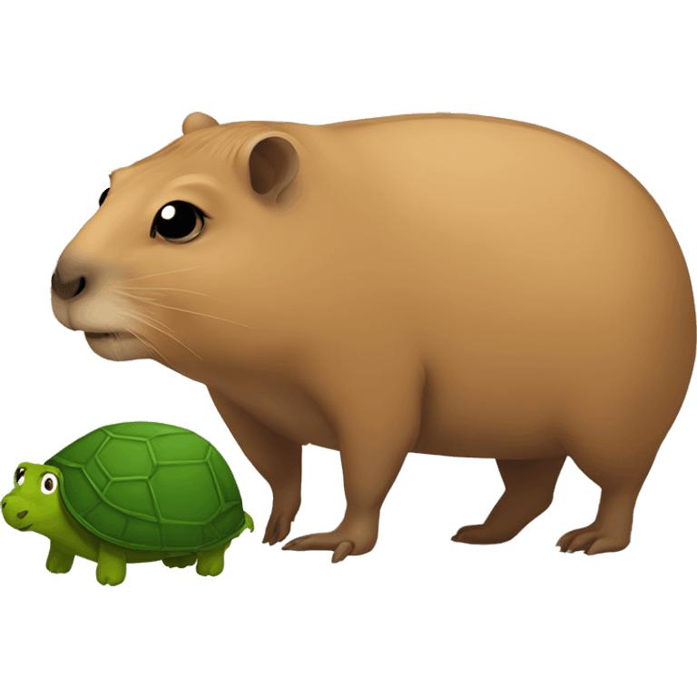 Capybara with a turtle emoji