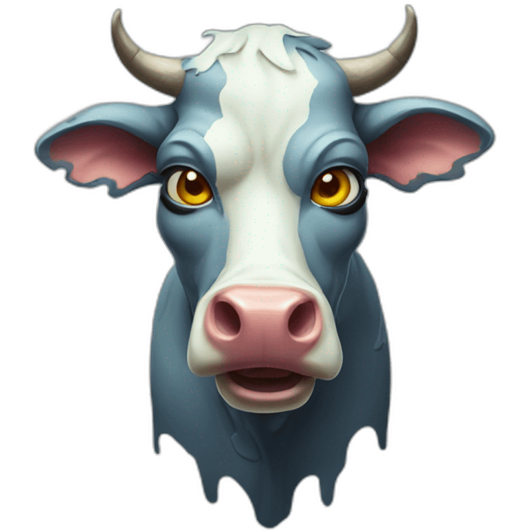 Zombie cow emoji