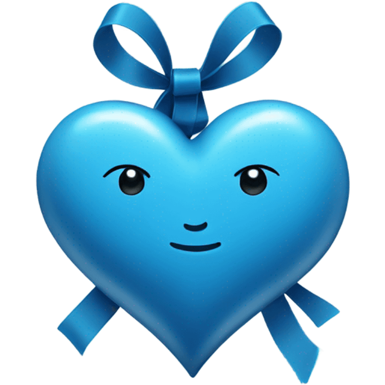 blue Heart with bow emoji