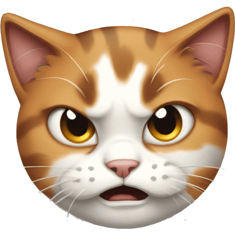 Calico cat being extremely angry  emoji