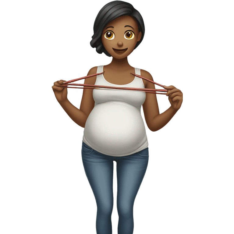 Pregnant women holding a hanger emoji