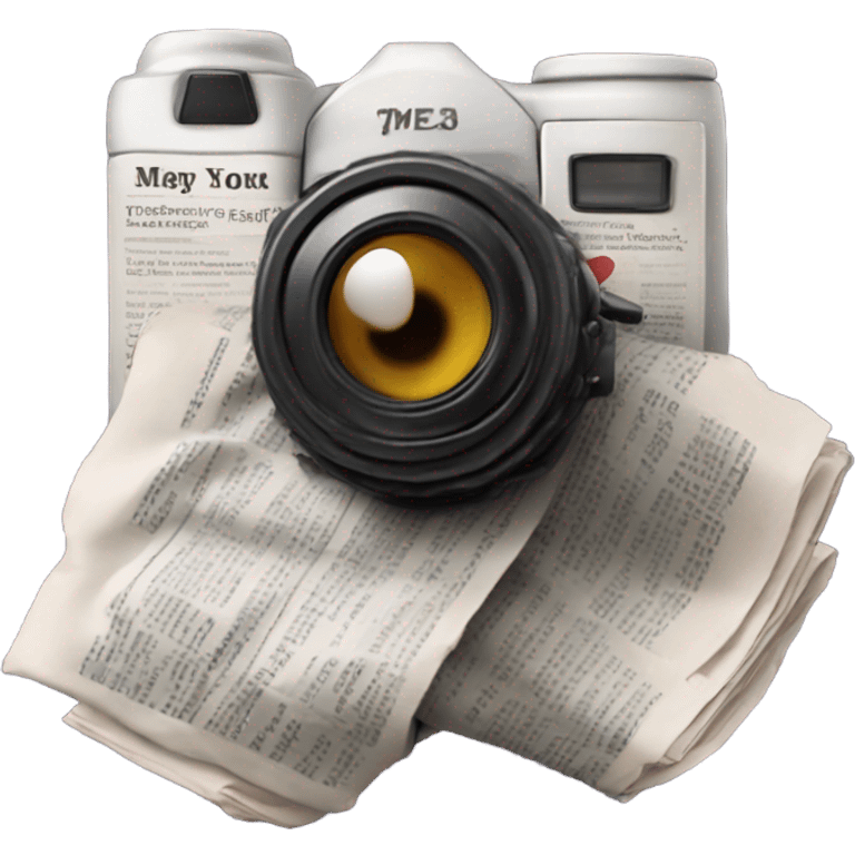 camera and newspaper emoji