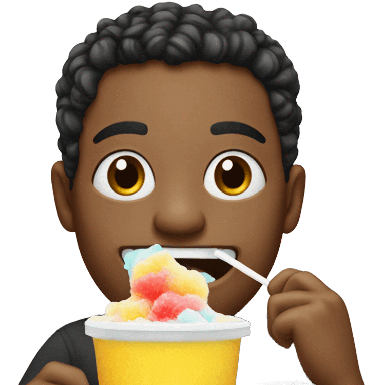 Me eating a slushie emoji