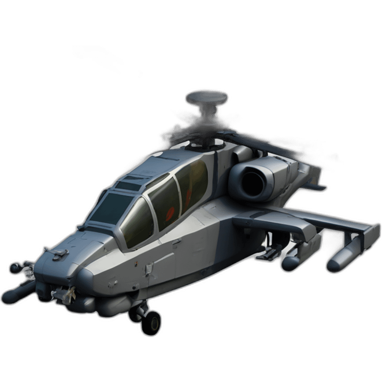 Ah-64GX Apache Warchief with shark paint emoji