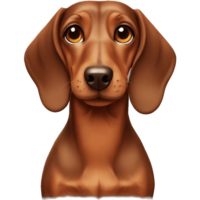 Brown dachshund emoji