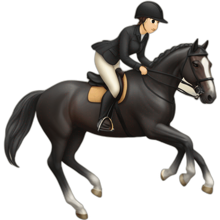 woman-riding-dutch-warmblood-horse emoji