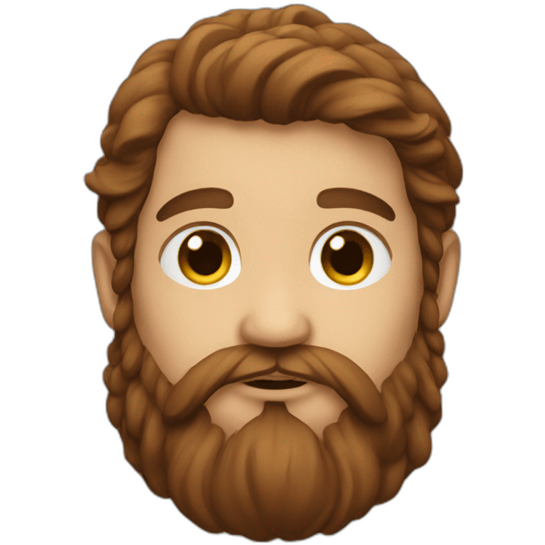 dwarf with long brown hair emoji