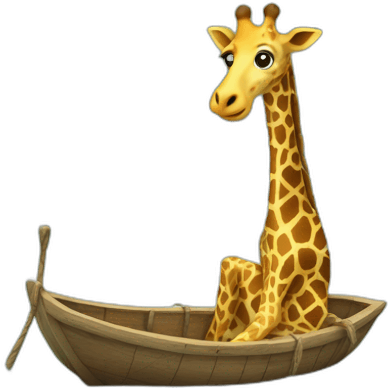 giraffe in a boat emoji