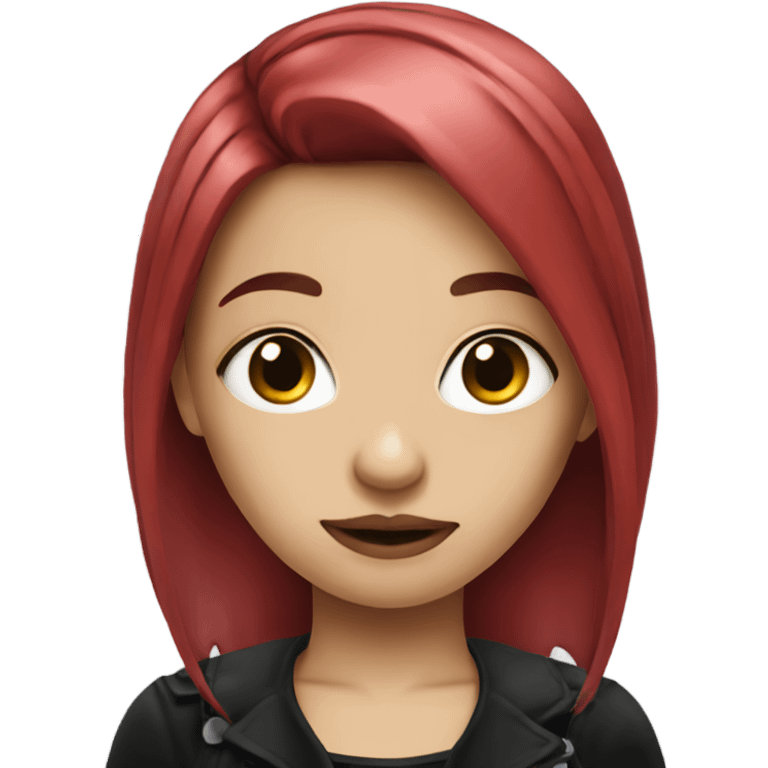 red haired goth girl who is black  emoji