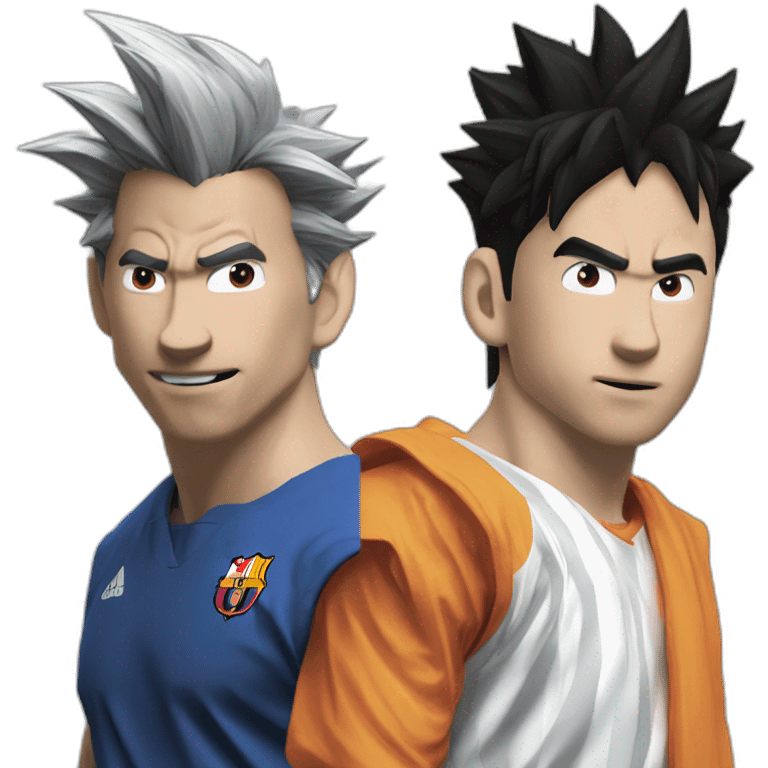 Goku y messi emoji