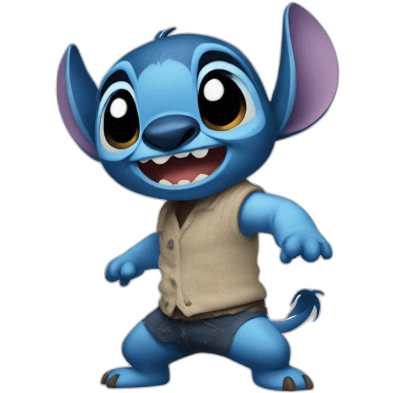 Stitch qui danse emoji