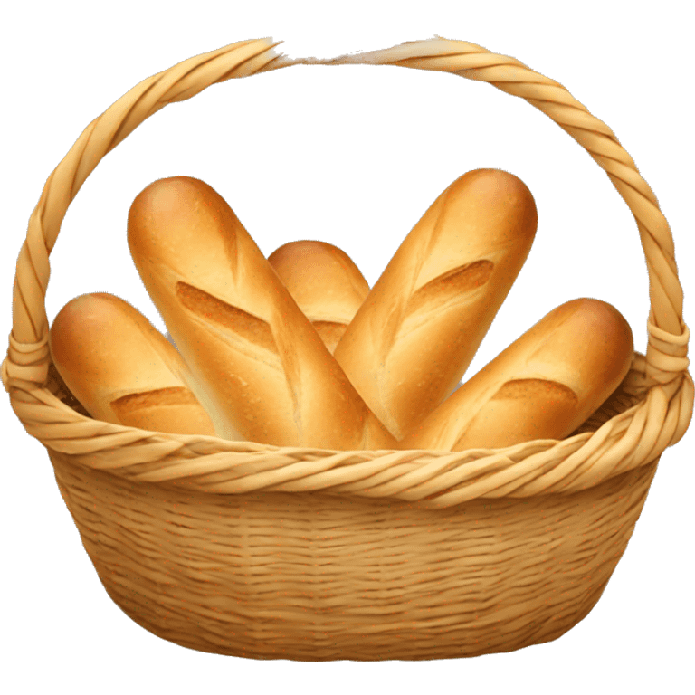 Basket of baguettes emoji