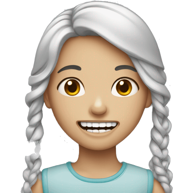 Girl with braces emoji