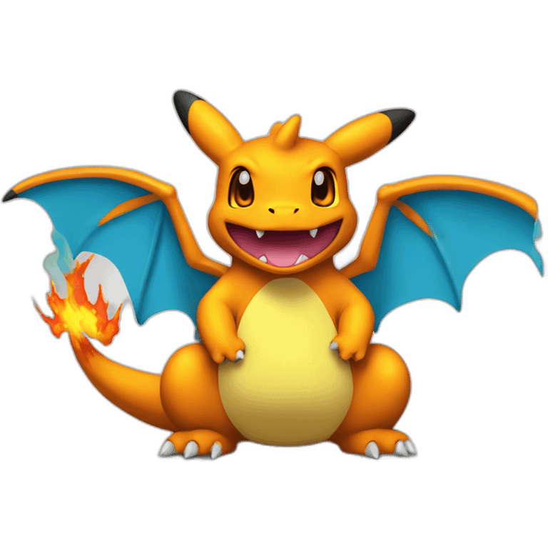 Charizard with pikachu colors emoji