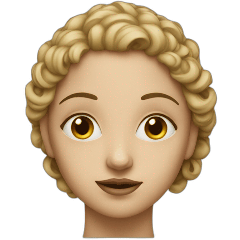 a Renaissance woman with 3 eyes emoji