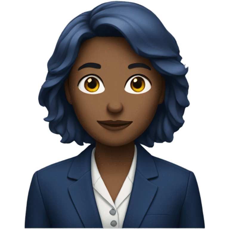 Woman in dark blue suit emoji