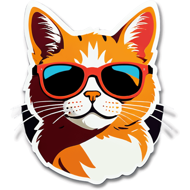 Cat with sunglasses emoji