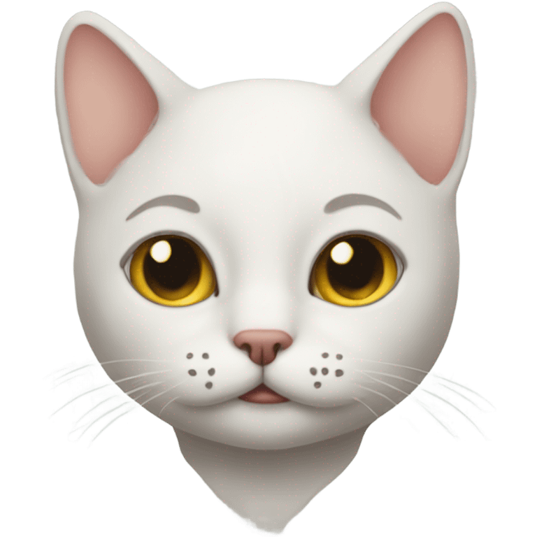 the bald cat emoji