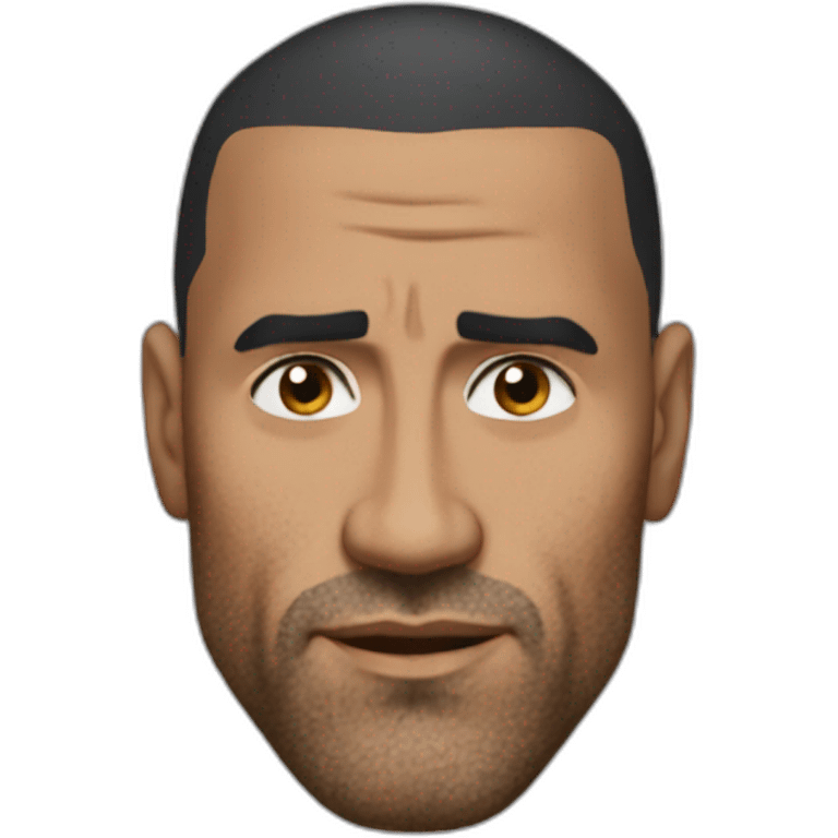 the rock levant un sourcil emoji