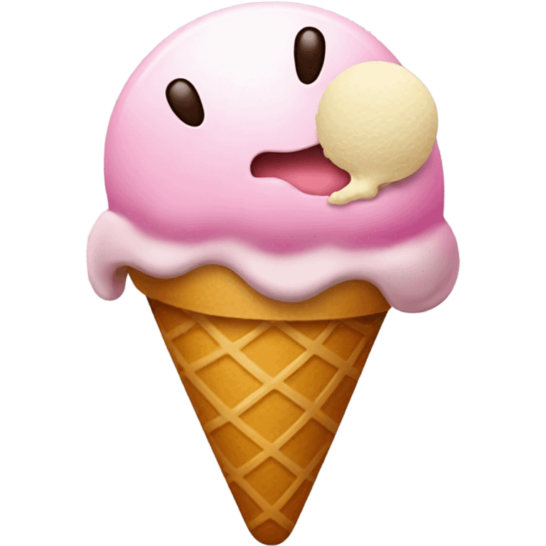 Tongue and ice cream emoji