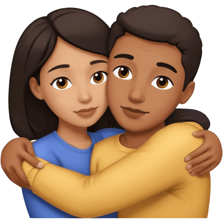 Two people cuddling emoji