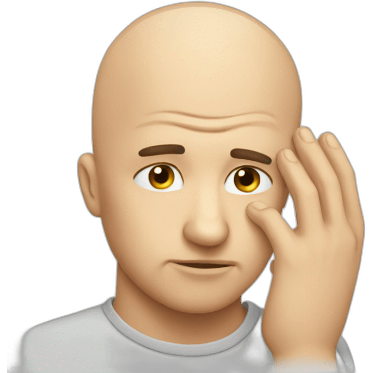  Bald facepalm emoji