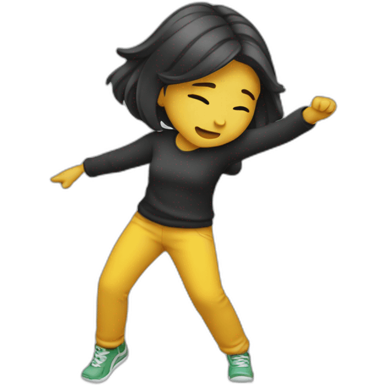 fille qui dab emoji