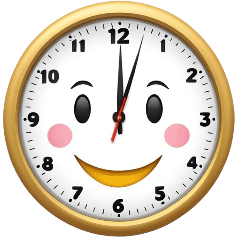 Clock laughing emoji