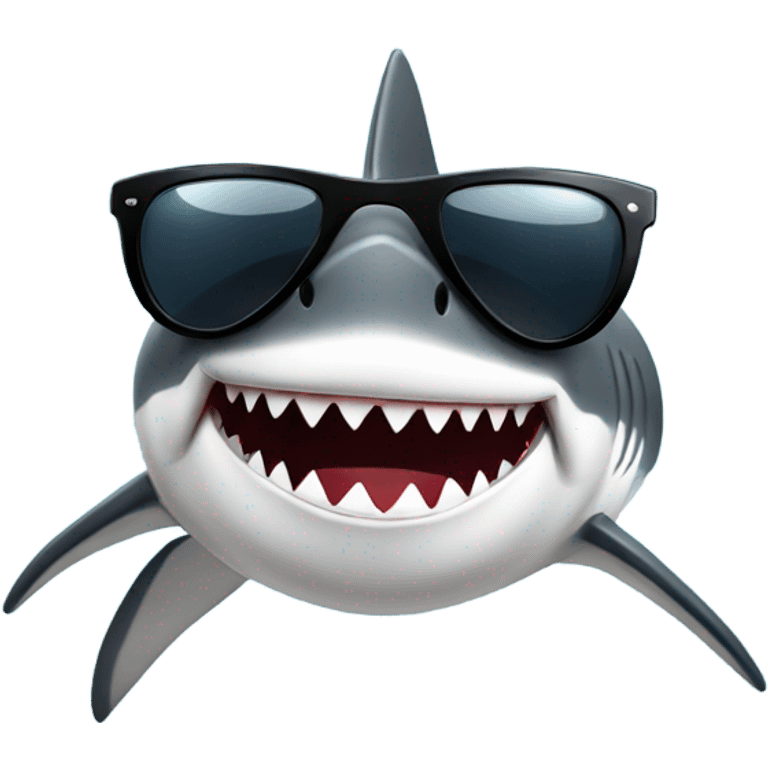 Shark with sunglasses  emoji