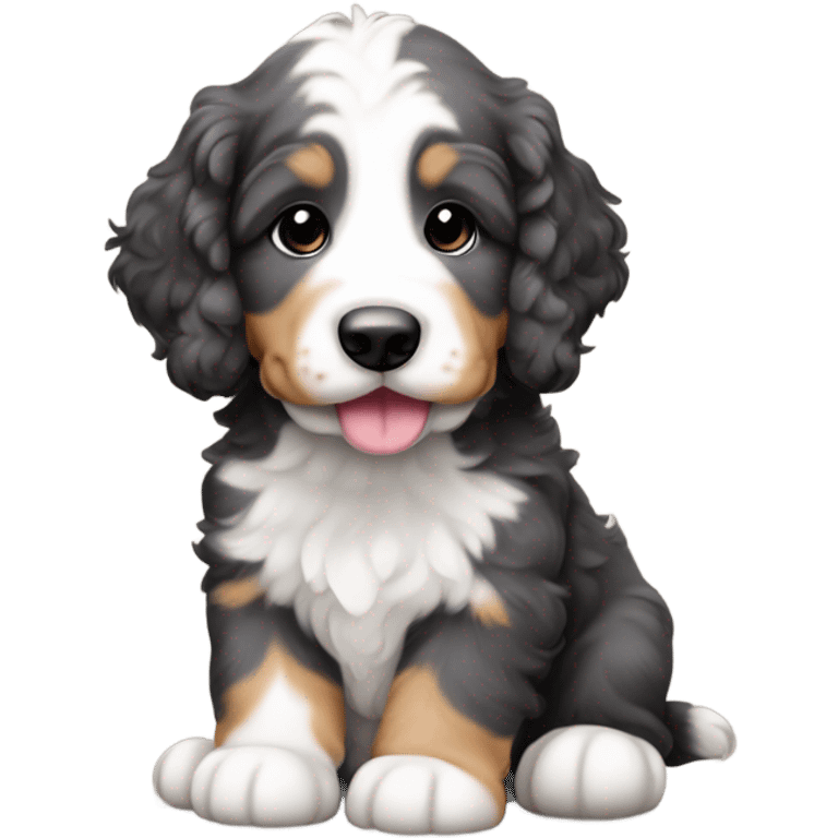 mini merle bernedoodle puppy emoji