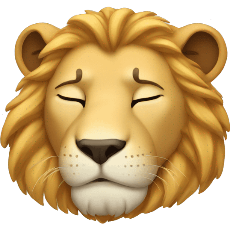 sleeping lion emoji