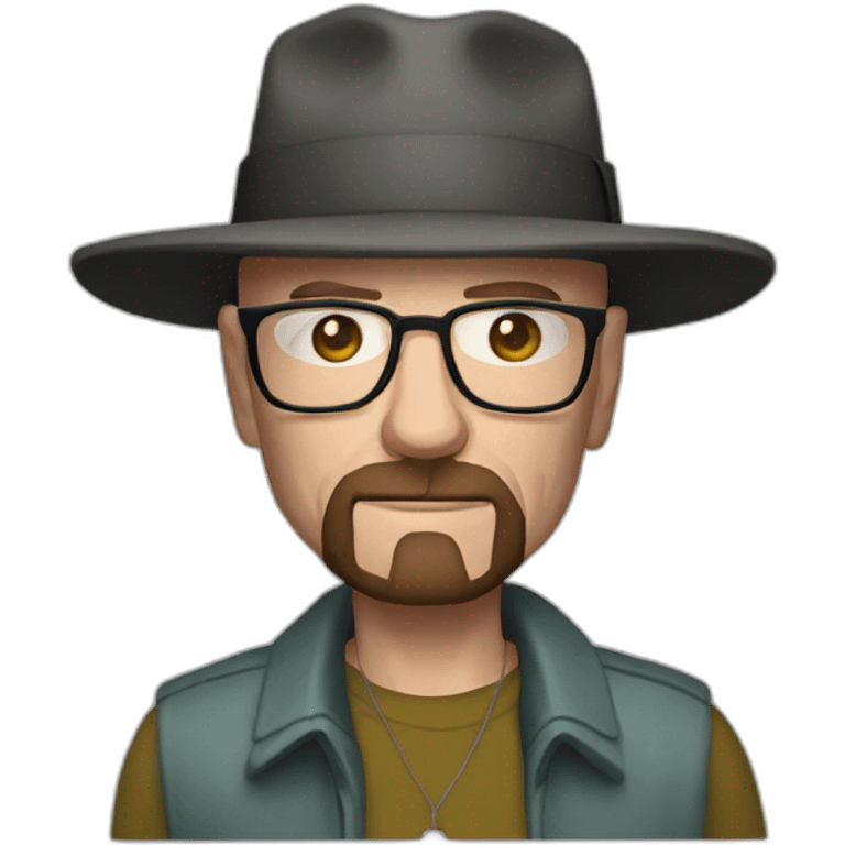 Walter White dressed as a femboy emoji