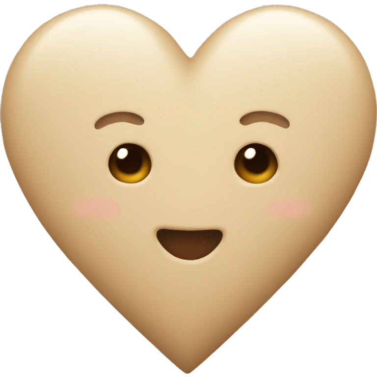 Beige love heart  emoji