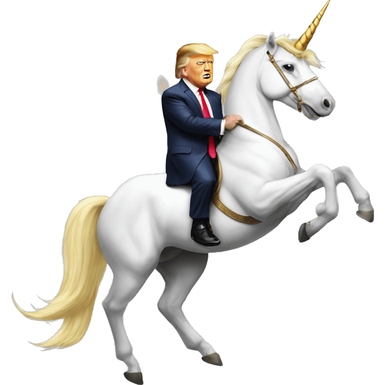 trump on a unicorn emoji