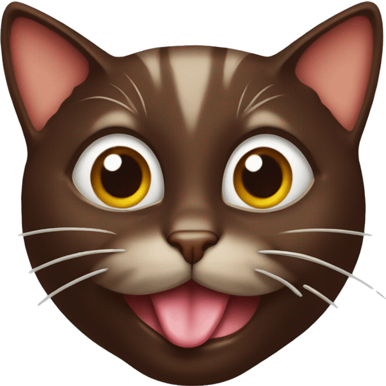 Cat tounge chocolate  emoji