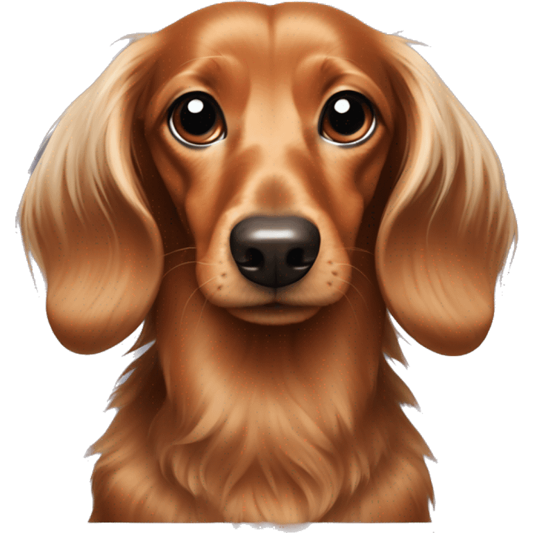 Long haired dachshund  emoji