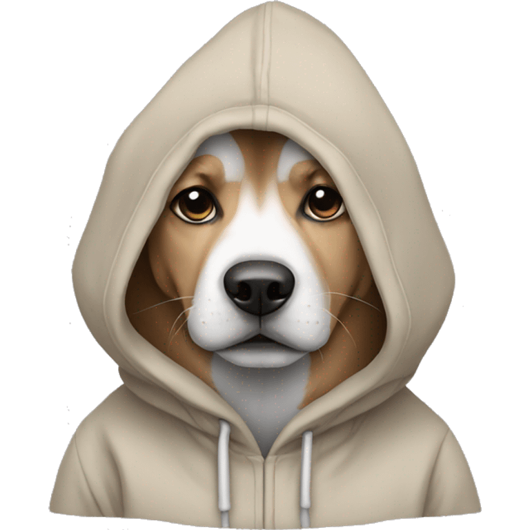 Dog wearing hoodie  emoji