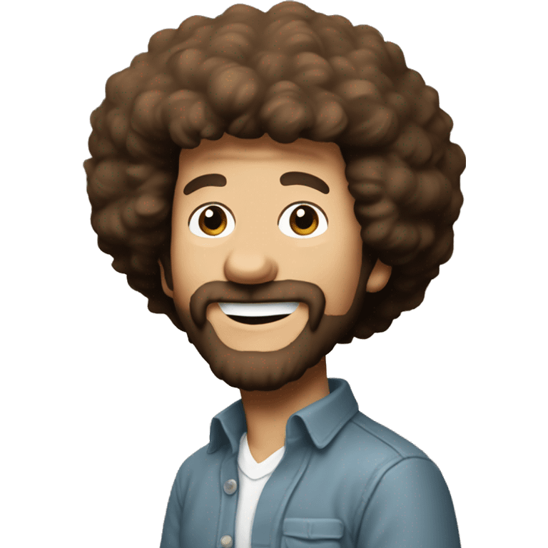 bob ross painting bob ross emoji