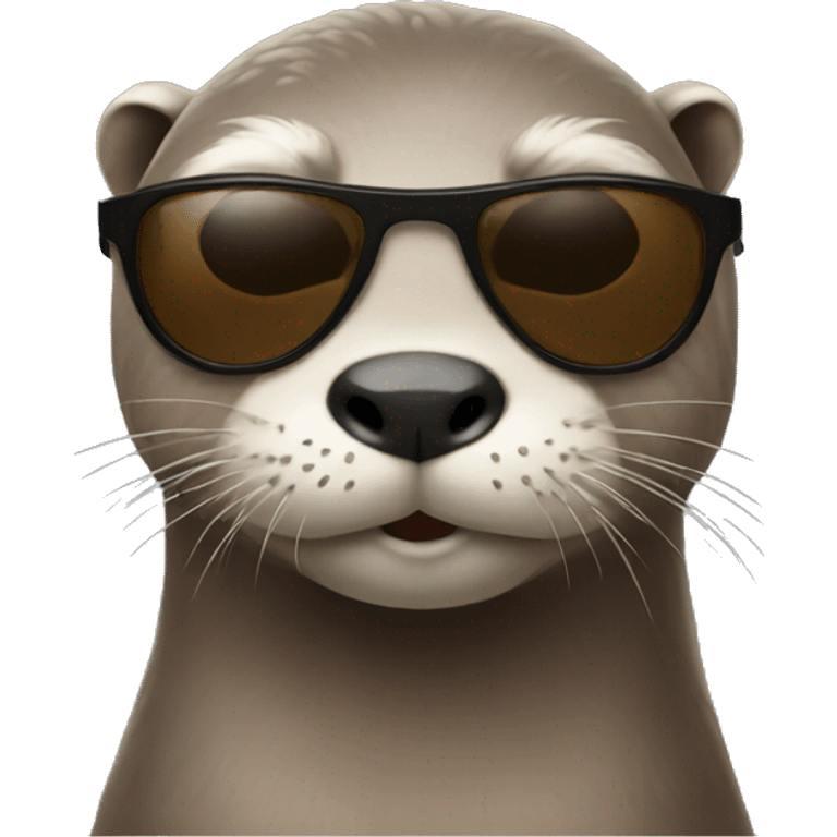 Otter with sunglasses emoji