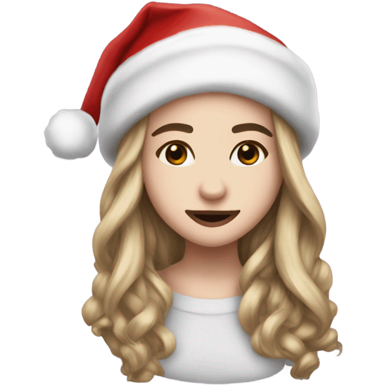 Sabrina carpenter with a Santa hat  emoji