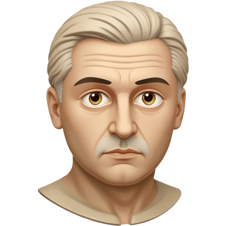 Cinematic Realistic Ivan Meštrović Portrait Emoji, depicted as a renowned Croatian sculptor with thoughtful eyes and classical attire, rendered with intricate textures and dramatic artistic lighting that captures his creative genius. emoji