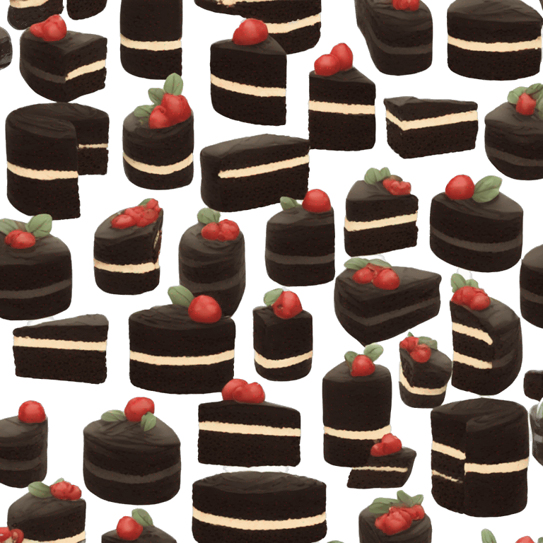 Full black cake  emoji