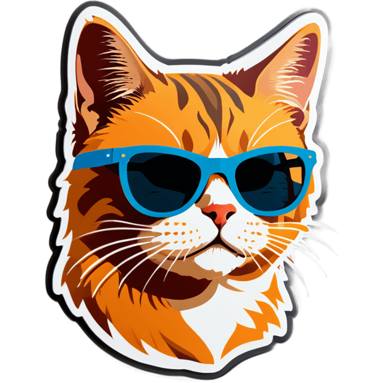 Cat with sunglasses emoji