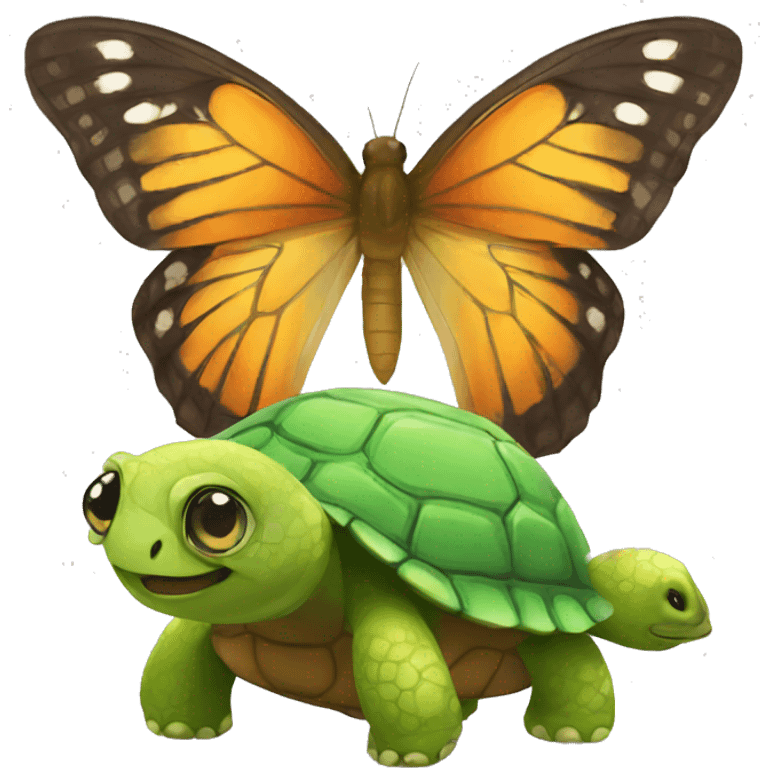 butterfly + turtle emoji