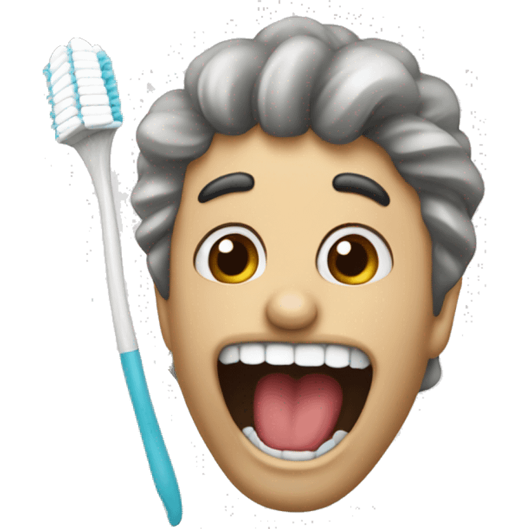 Castor con un cepillo de dientes emoji